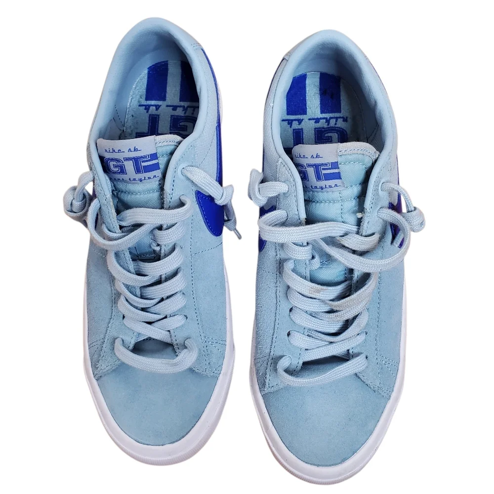 Nike SB Zoom Blazer Low Pro GT Blue Skate Shoes Size 7 Skateboard Grant Taylor